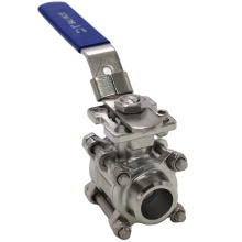 High Quality DN15/20/25/32/40/50/65/80/100 3pc platform ball valve with internal welding for 304 stainless steel in Wenzhou